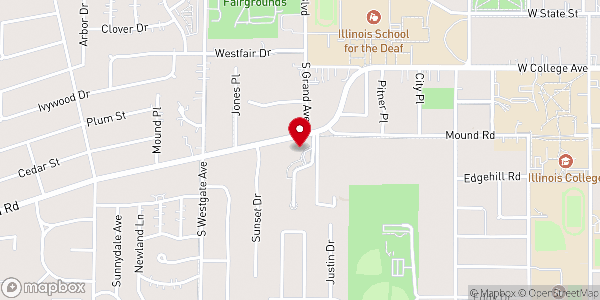 Map showing location of First Baptist Church
