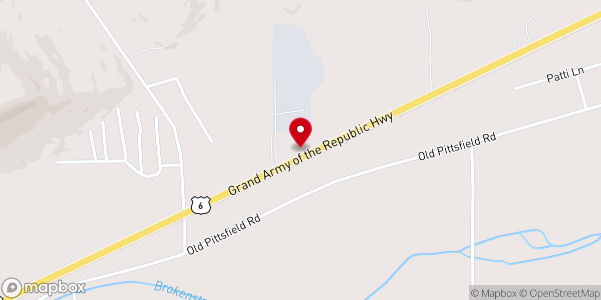 Map showing location of Brokenstraw Valley Church