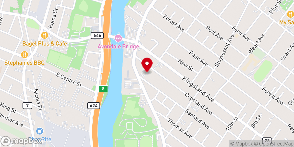Map showing location of Our Lady of Mt Carmel Parish Center