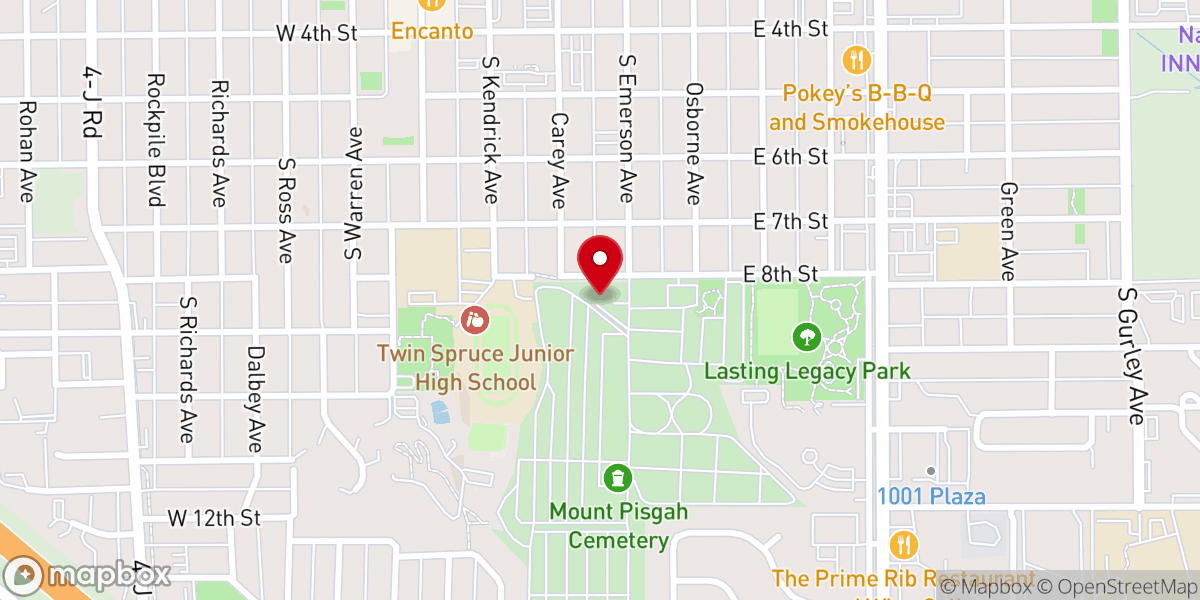 Map showing location of Harvest Reformed Presbyterian Church