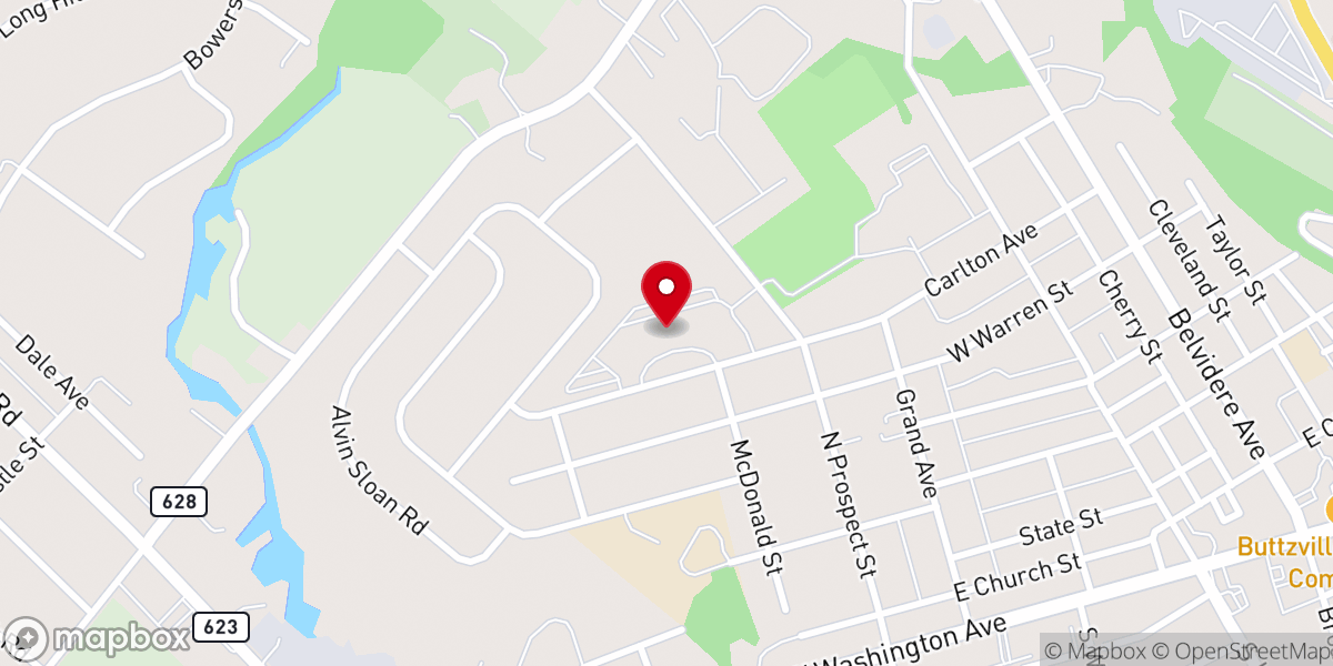Map showing location of St. Joseph Roman Catholic Church