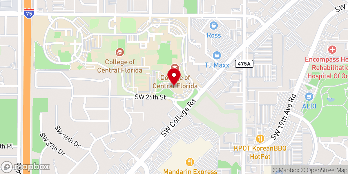 Map showing location of Great Life Church Ocala