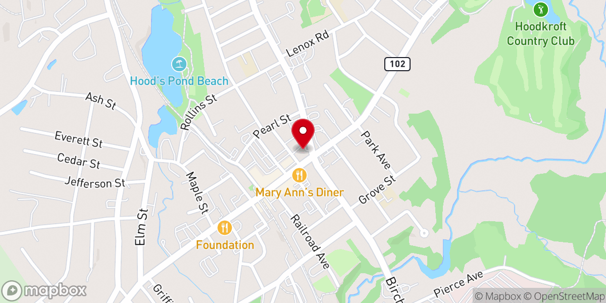 Map showing location of The First Baptist Church