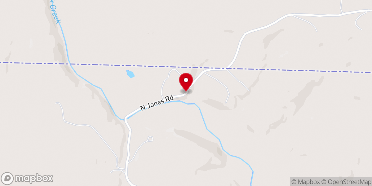 Map showing location of Hill Haven Chapel