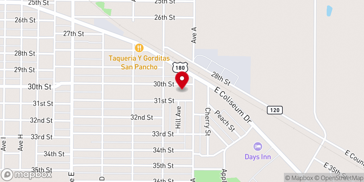 Map showing location of St. Elizabeth's Catholic Church