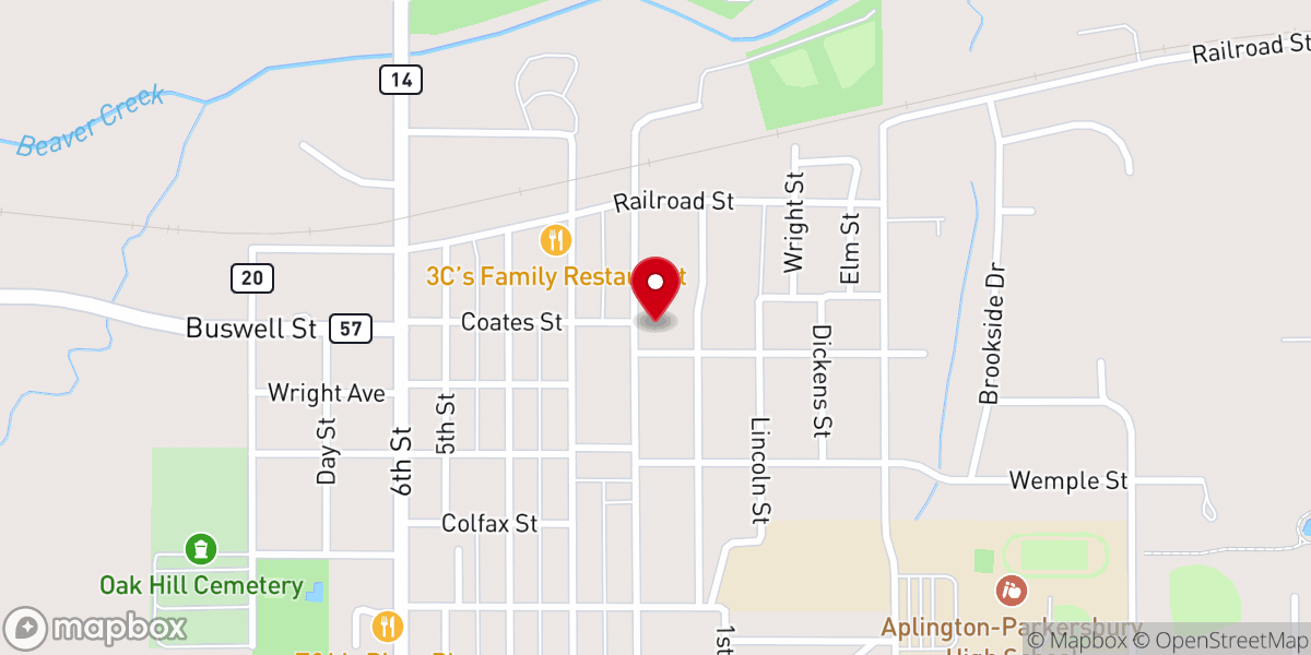 Map showing location of St Patrick's Catholic Church