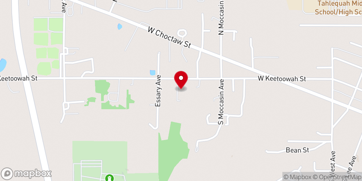 Map showing location of Central Church of Christ