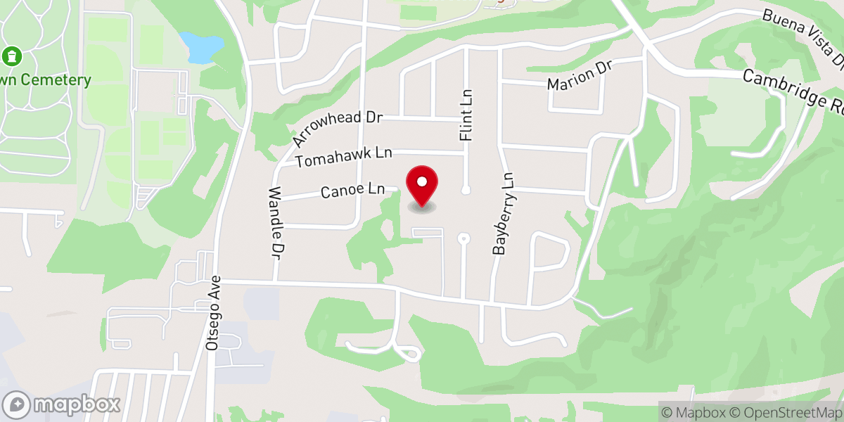 Map showing location of Emmanuel Lutheran Church