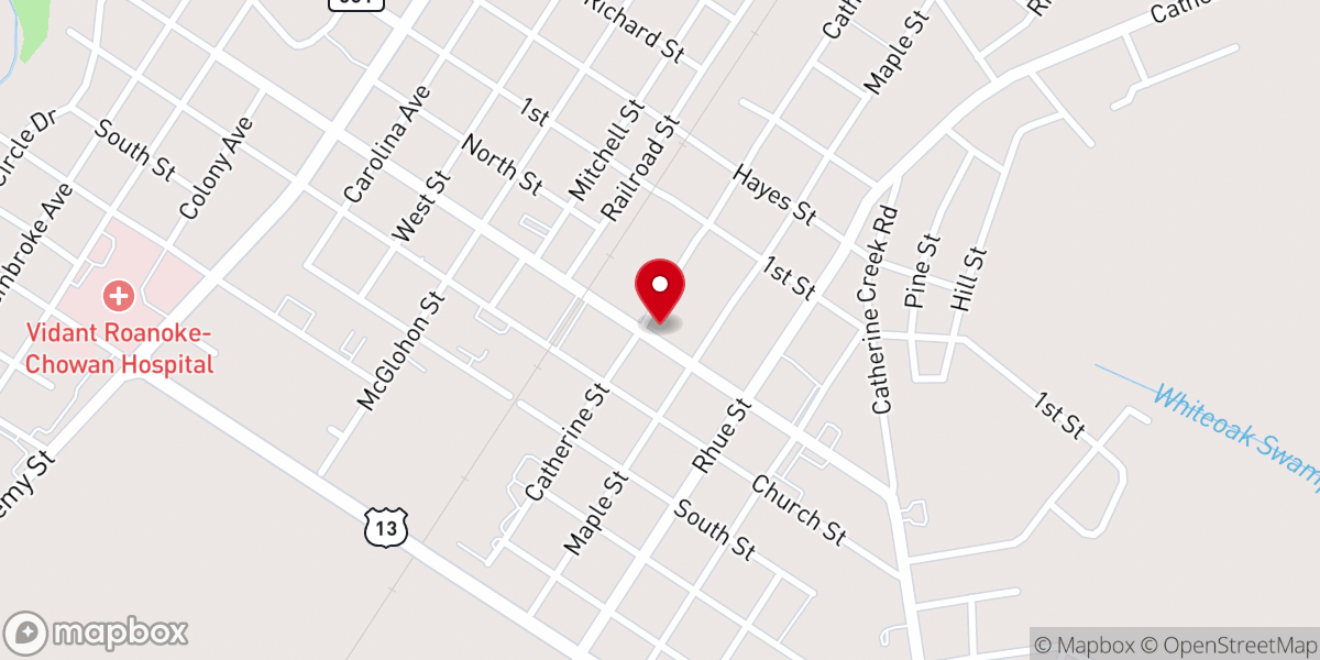 Map showing location of Church At The Crossroads