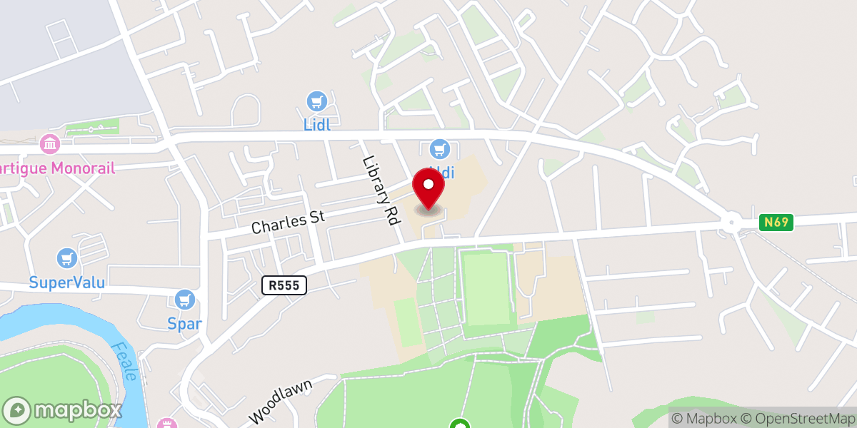 Map showing location of Coláiste na Ríochta
