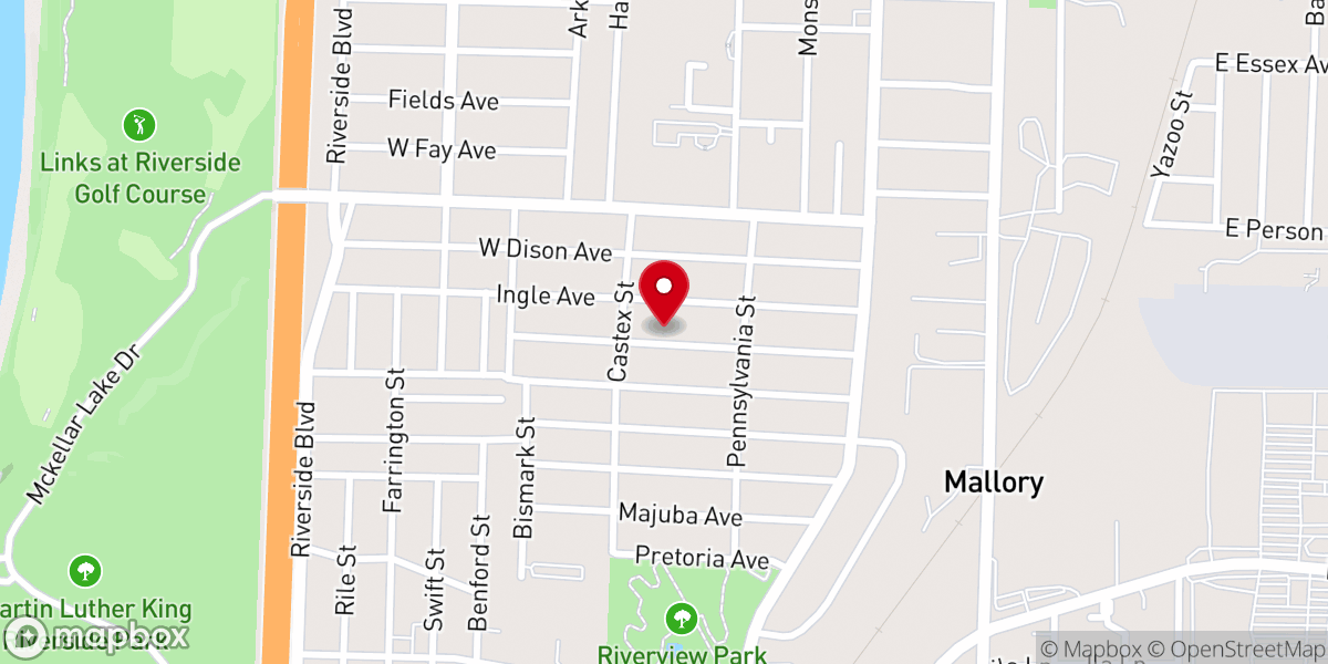 Map showing location of Rock of Ages Baptist Church