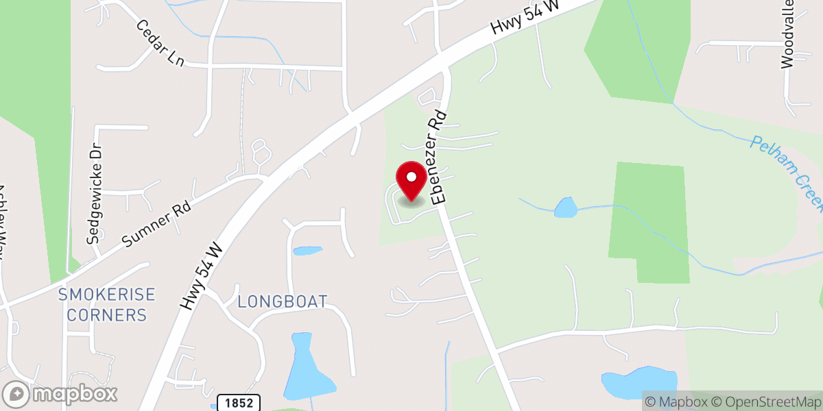 Map showing location of All Saints Anglican Church (ACNA) + Peachtree City, Fayetteville