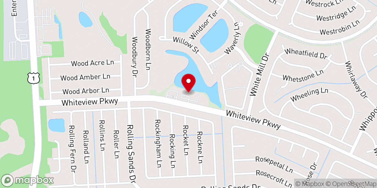 Map showing location of Palm Coast Bible Church