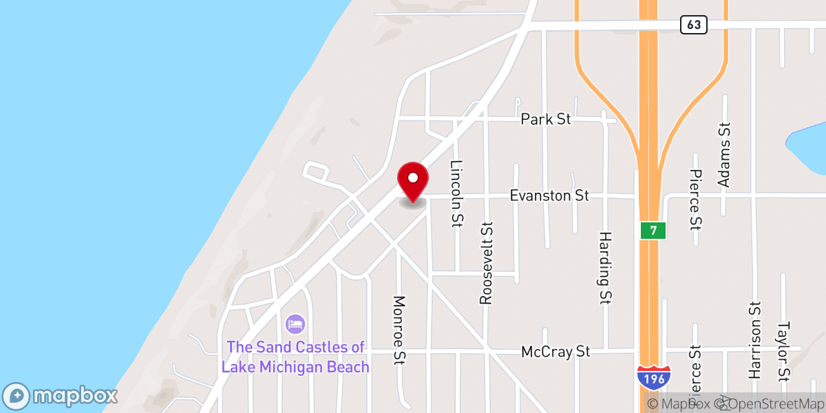 Map showing location of Lakeshore Bible Church