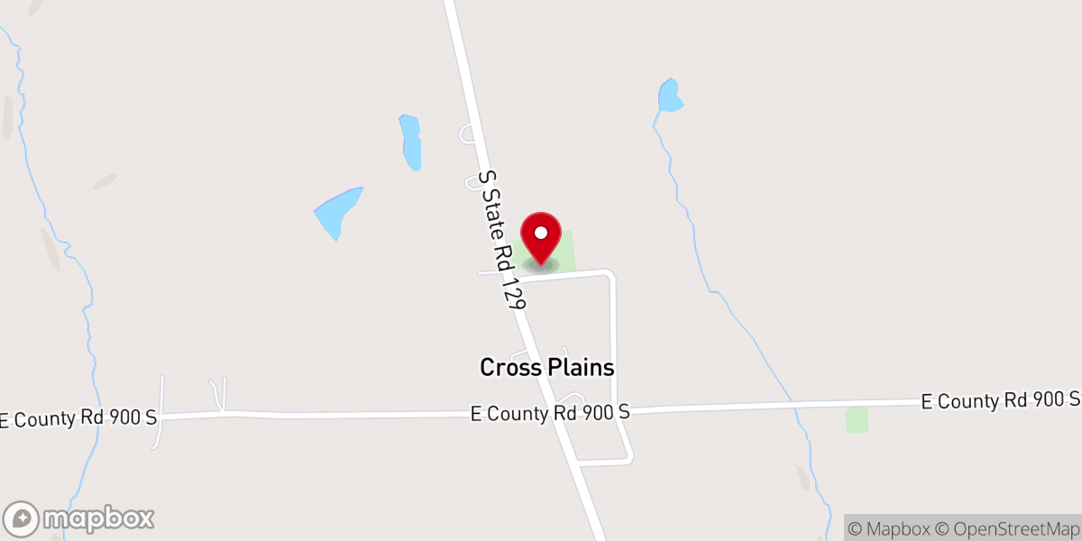 Map showing location of Cross Plains United Methodist Church