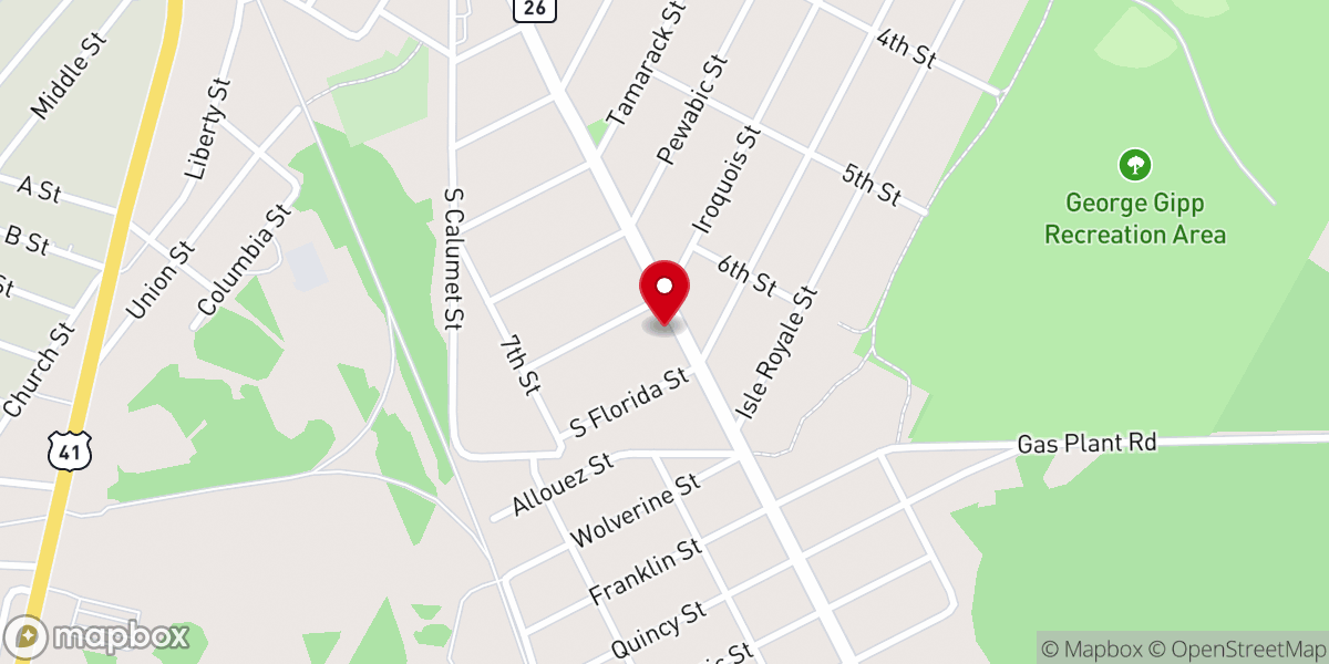 Map showing location of Lake Linden Ave Gospel Hall