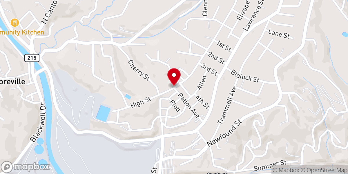 Map showing location of High Street Baptist Church