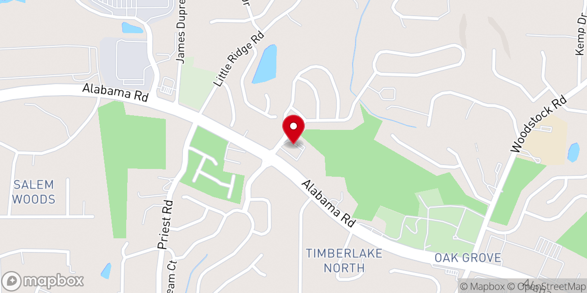 Map showing location of Fresh Springs Worship Center