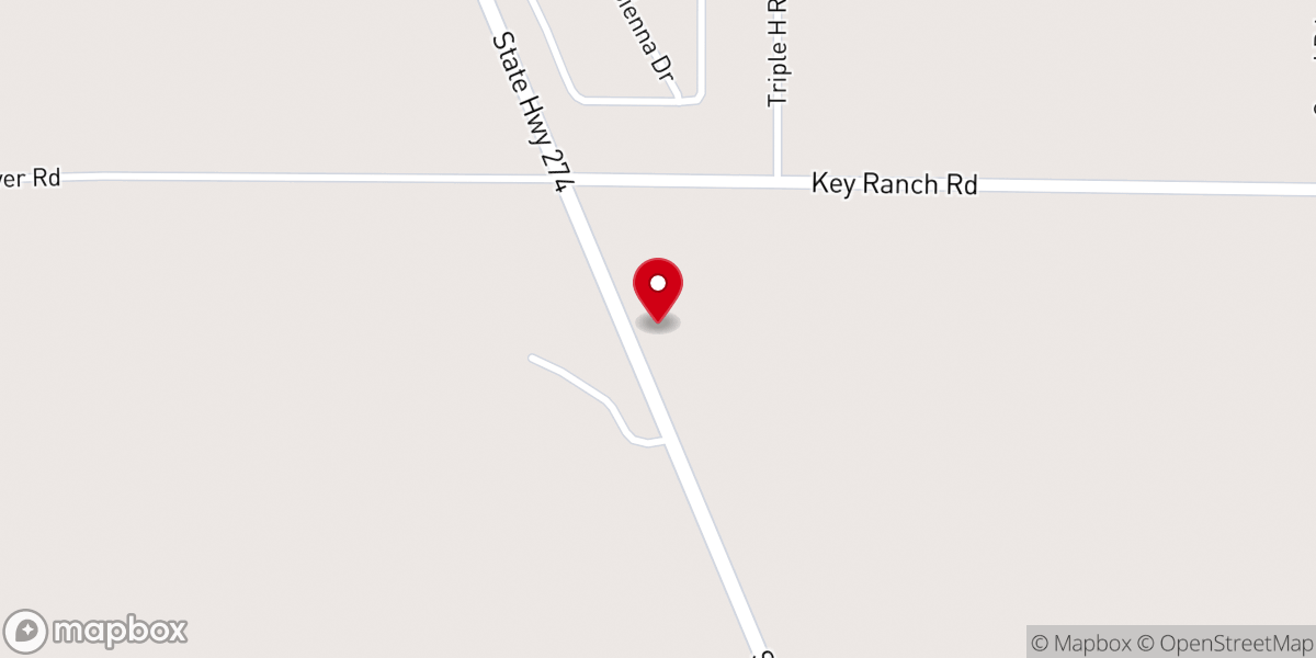 Map showing location of Lakeside Baptist Church