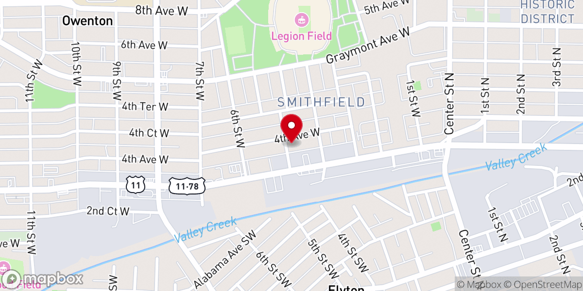 Map showing location of Enon United Methodist Church