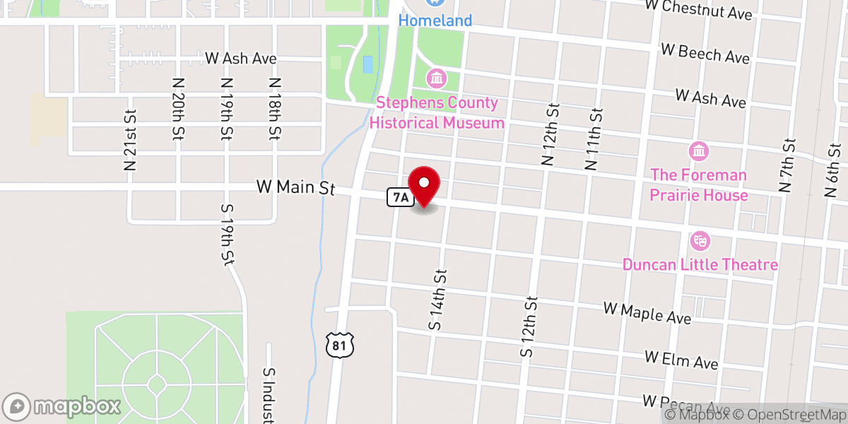 Map showing location of NewLife Duncan