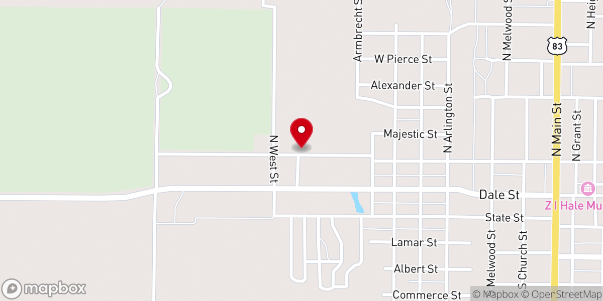 Map showing location of Lutheran Church