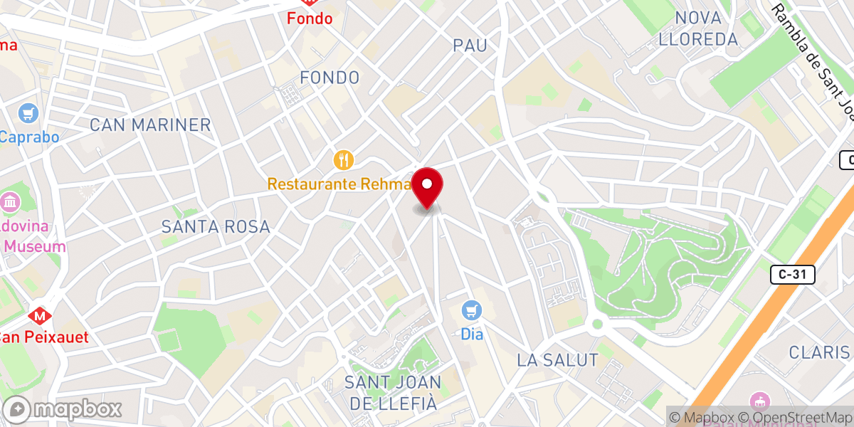 Map showing location of IPUE Badalona - Iglesia Pentecostal Unida en Europa