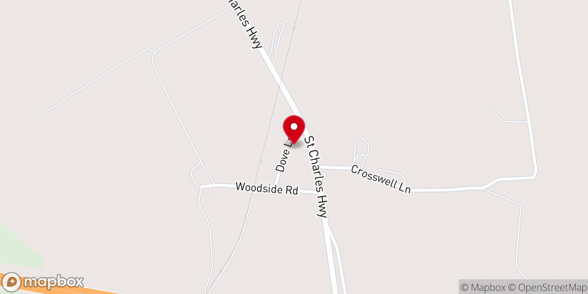 Map showing location of Liberty Hill Baptist Church