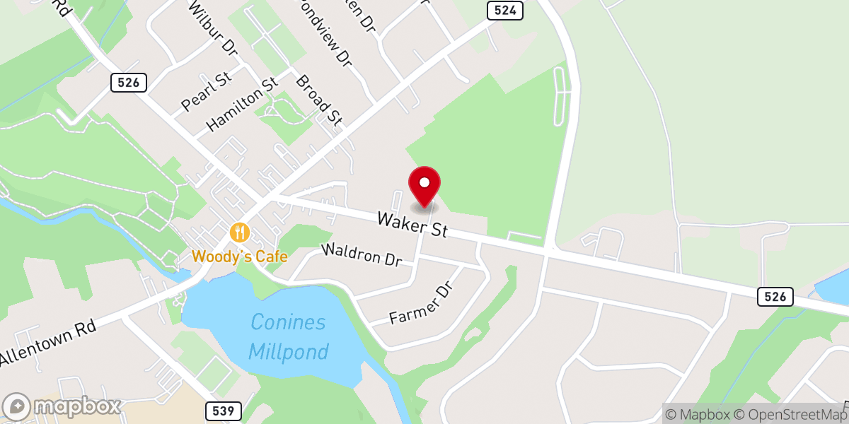Map showing location of First Baptist Church Of Allentown