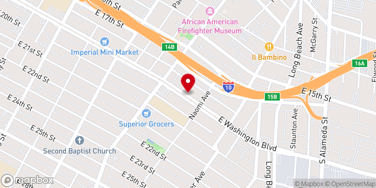 Map showing location of Christian Food Center