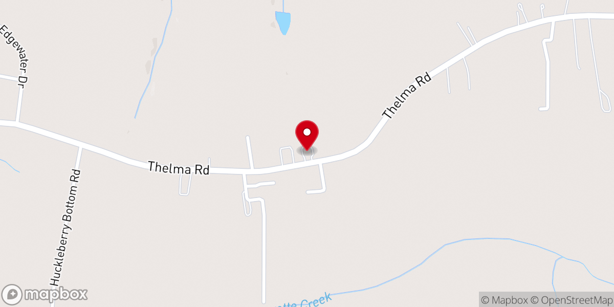 Map showing location of Shearin Chapel Baptist Church