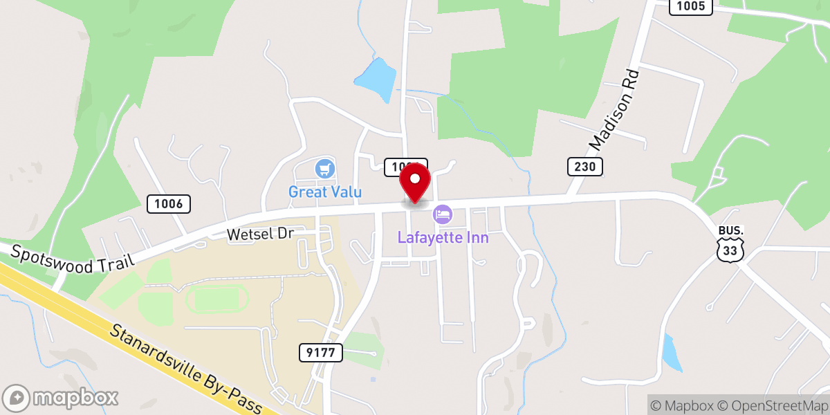Map showing location of Stanardsville