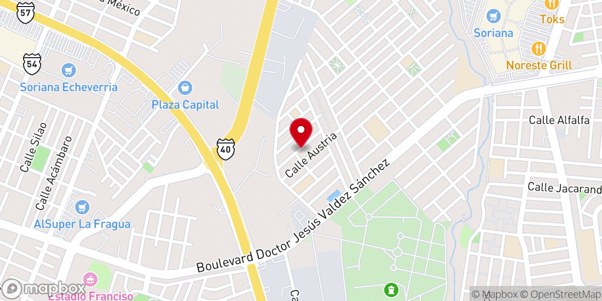Map showing location of Parroquia Divina Providencia