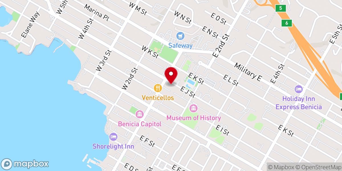 Map showing location of St. Paul's Episcopal Church