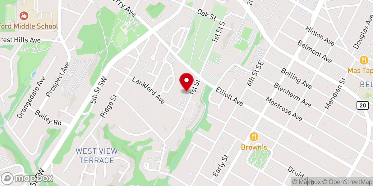 Map showing location of Mt. Zion First African Baptist Church
