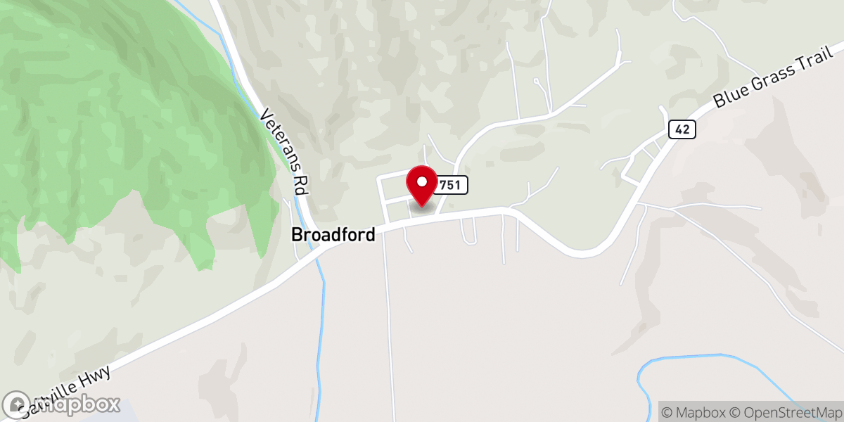 Map showing location of Roberts Chapel United Methodist Church