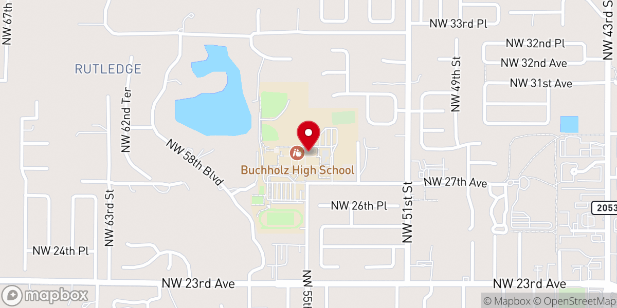Map showing location of Tree City Church