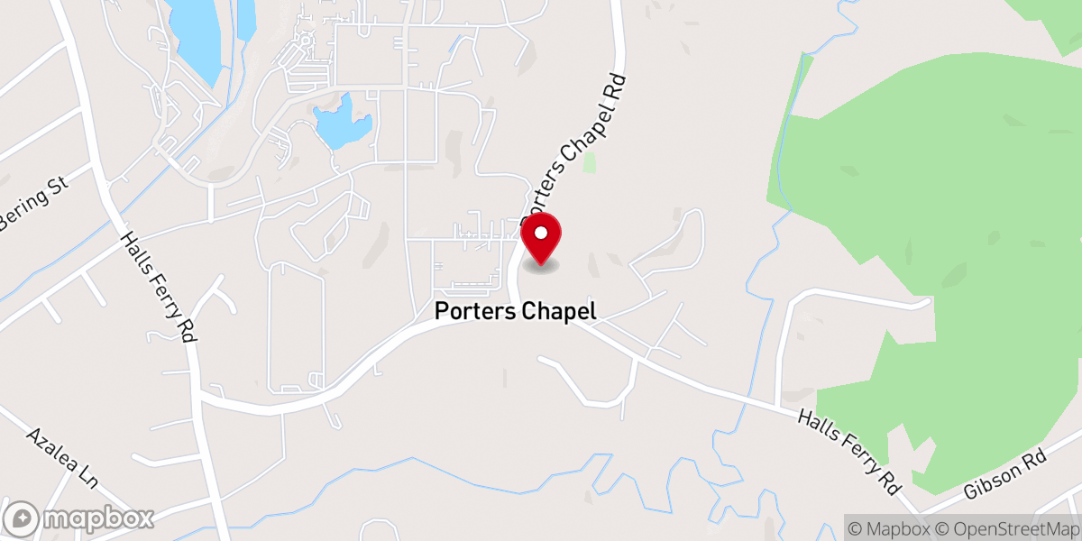 Map showing location of Porter Chapel Missionary Baptist