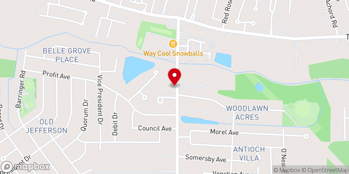 Map showing location of Colonial Baptist Church