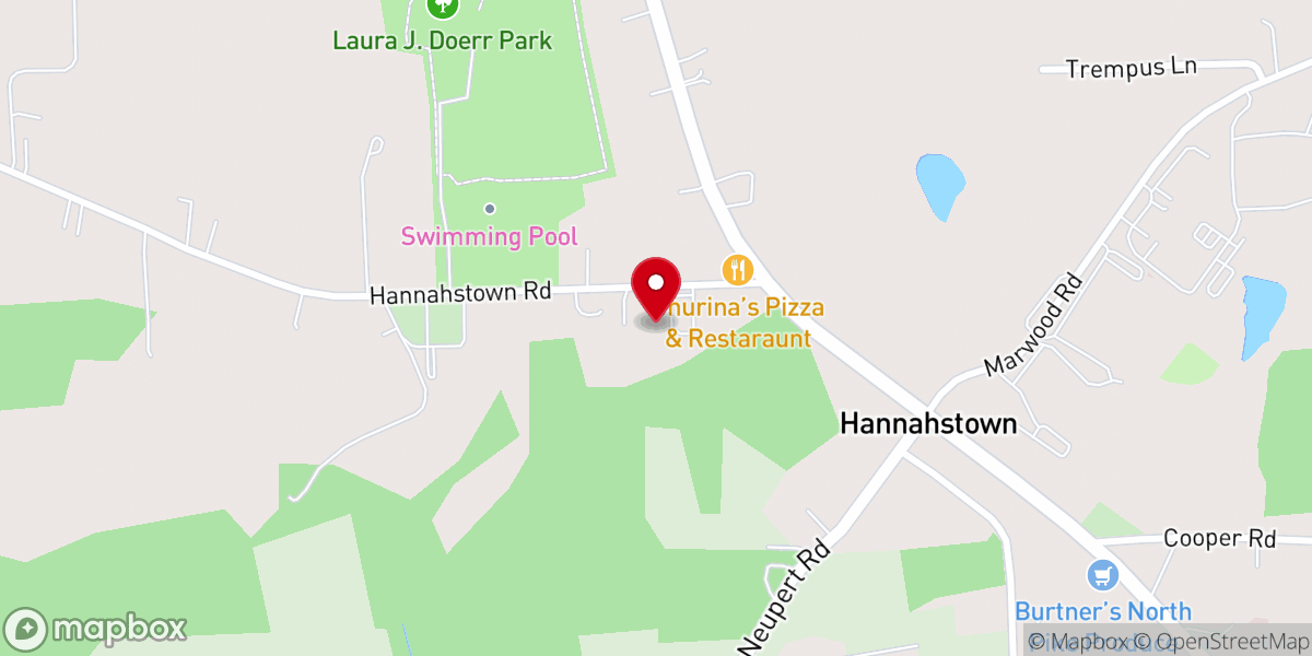 Map showing location of St. Luke Lutheran Church