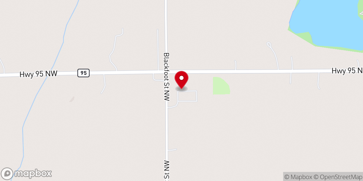 Map showing location of Cross Pointe Church