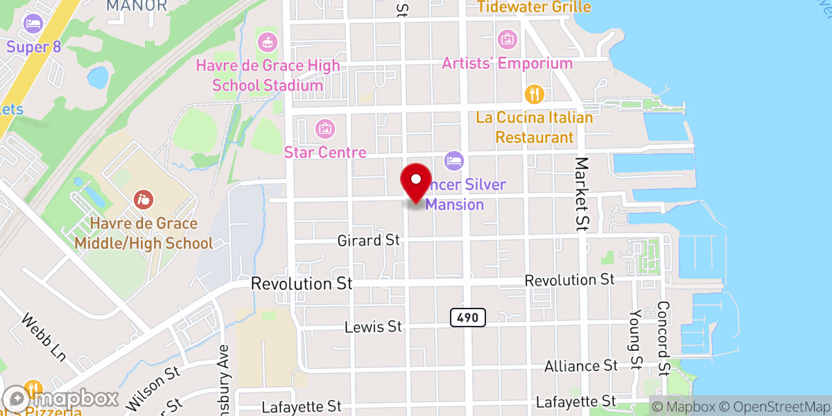 Map showing location of Grace Reformed Episcopal Church
