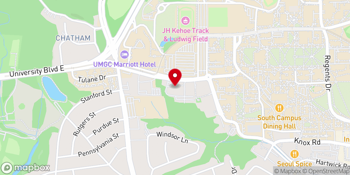Map showing location of University United Methodist Church