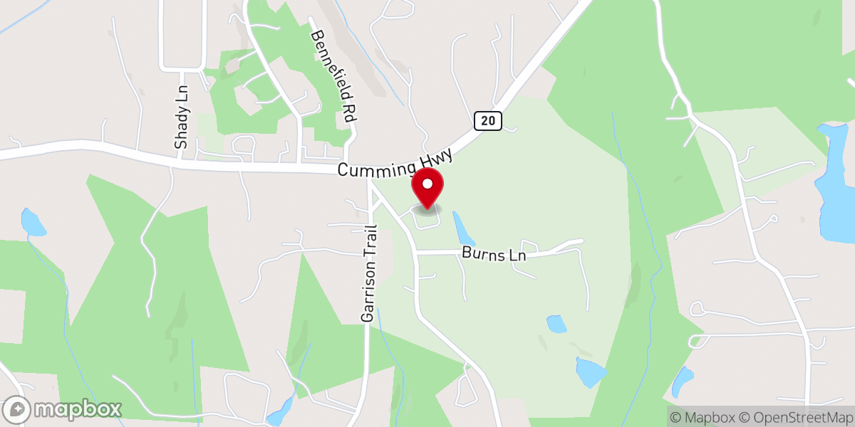 Map showing location of Cherokee Presbyterian Church