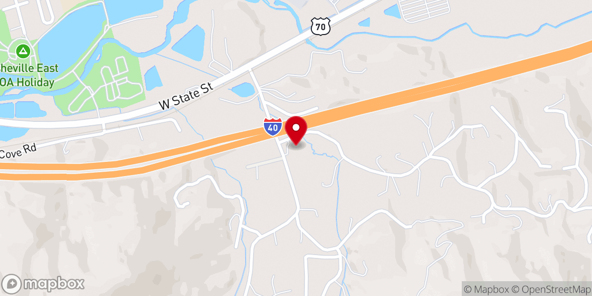 Map showing location of Swannanoa Valley Independent Missionary Baptist Church