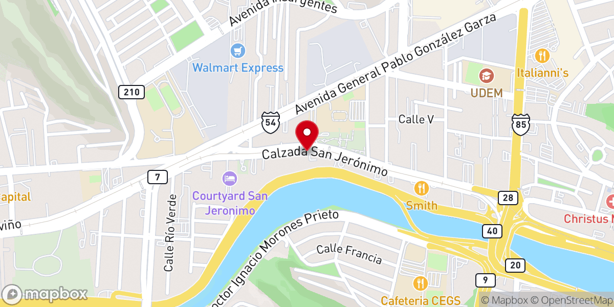 Map showing location of Parroquia Nuestra Señora del Carmen