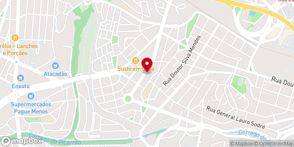 Map showing location of Primeira Igreja Batista Regular de Campinas