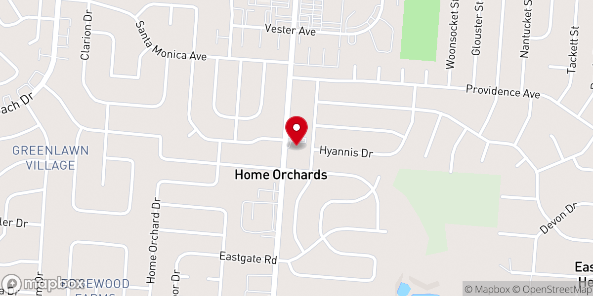 Map showing location of Harmony Missionary Baptist Church