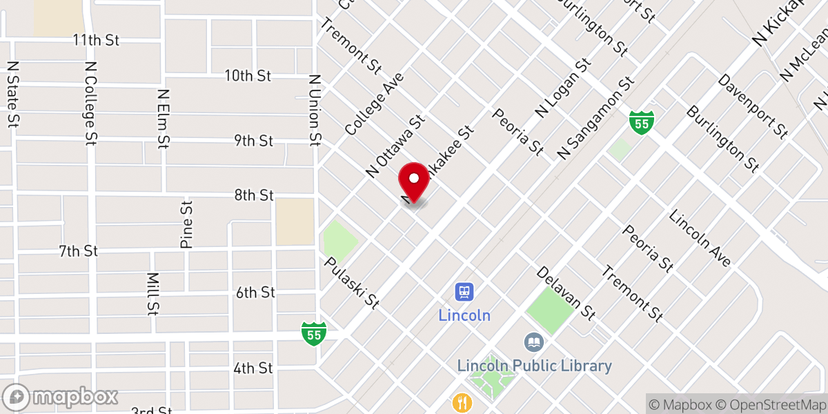 Map showing location of Trinity Episcopal Church
