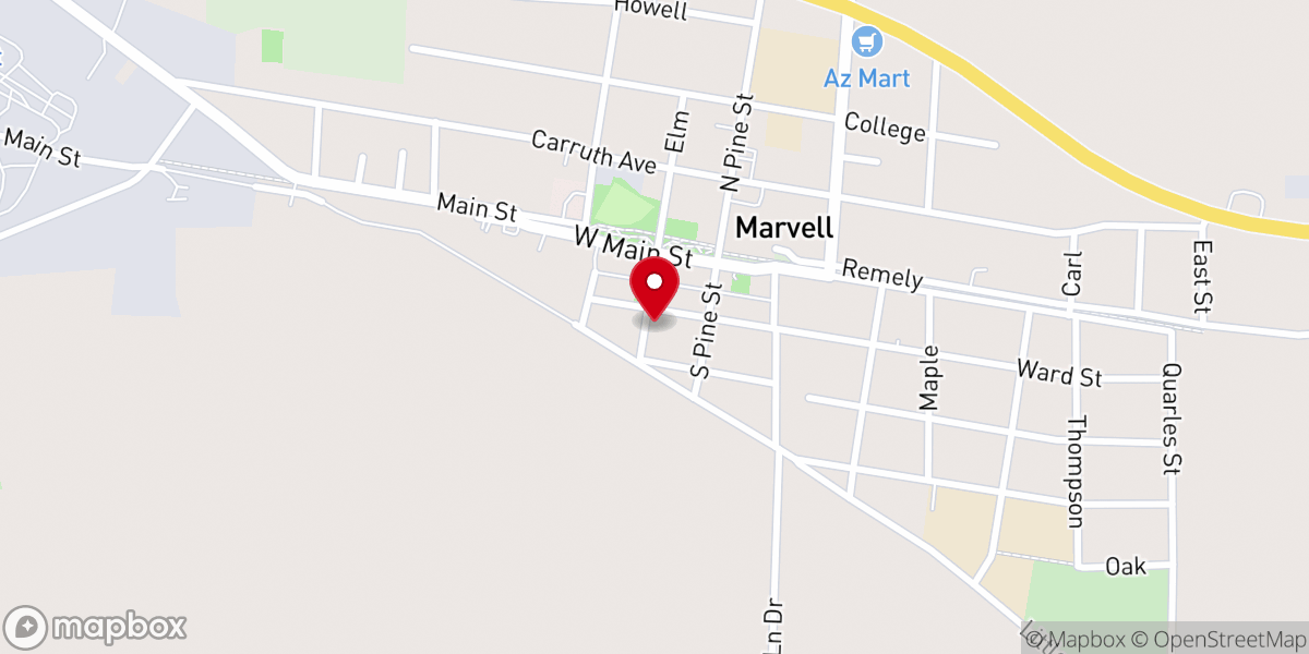 Map showing location of Ashbury Baptist Church